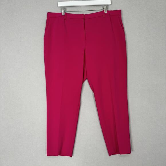 Theory Dress Pants Womens 16 Pink Admiral Crepe Tailor Trouser Workwear Career - Picture 1 of 14